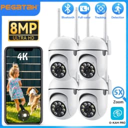 2.4G 8MP Cameras Wifi Video Surveillance IP Indoor Security Protection Monitor 5.0X Zoom Home Wireless Track Alarm O-Kam Pro