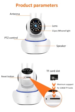 2MP 1080P Yoosee/V380/Carecam APP Wireless PTZ IP Dome Camera AI Humanoid Motion Detection Home Security Baby Monitor