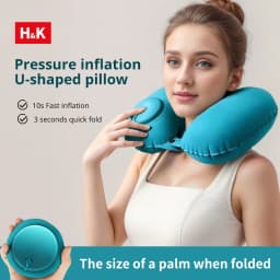 U Shaped Travel Pillow Super Light Portable Inflatable Neck Pillow Travel Airplane Cushion Office Sleep Essentials
