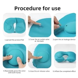 U Shaped Travel Pillow Super Light Portable Inflatable Neck Pillow Travel Airplane Cushion Office Sleep Essentials