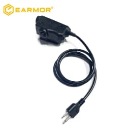 EARMOR PTT Adapter M51 Tactical Headset PTT ICOM & AUX Radio Interface