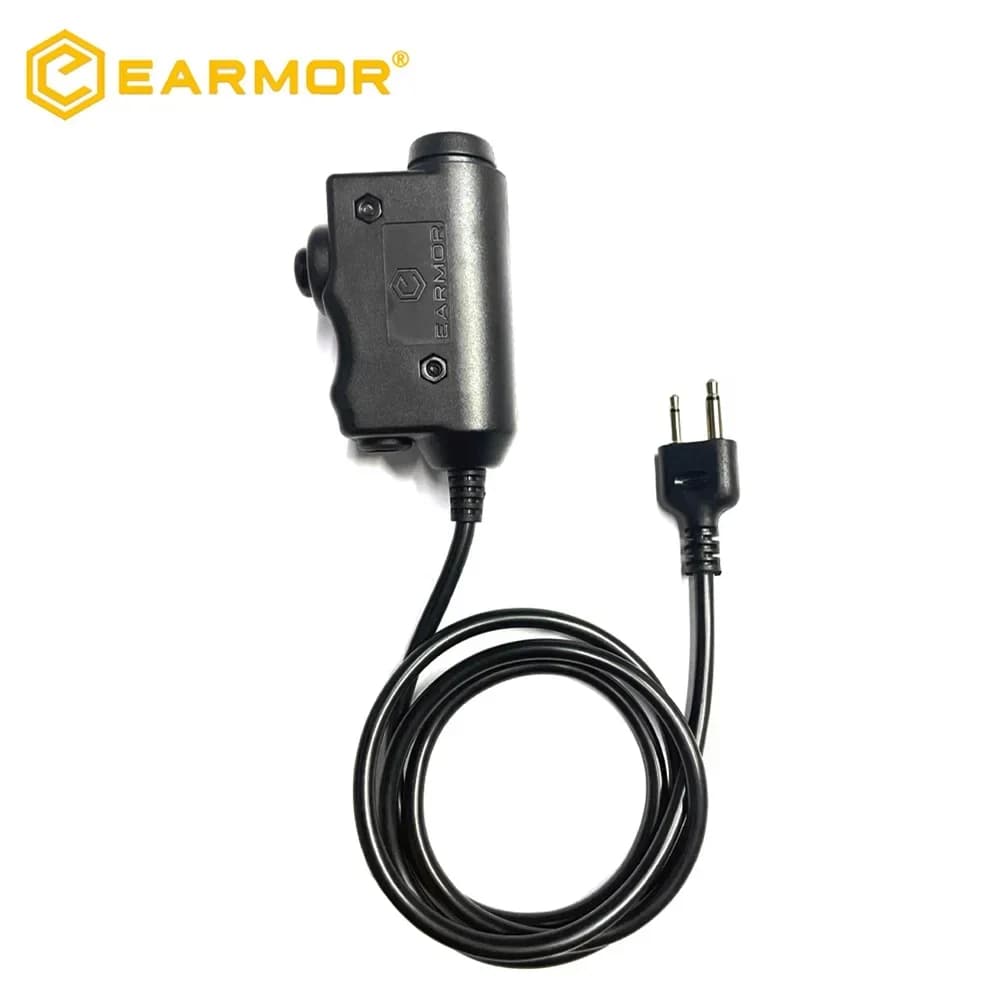 EARMOR PTT Adapter M51 Tactical Headset PTT ICOM & AUX Radio Interface