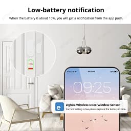 Zigbee Door Window Sensor Open Closed Detector Security Wireless Burglar Alarm Door Sensors Support Alexa Home Assistant Z2M