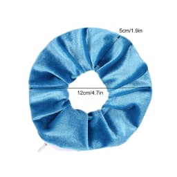 Portable Hidden Safe Sight Secret Hair Tie Storage Case Hair Scrunchie With Zipper Hide Key Cash Jewelry For Travel Outdoor