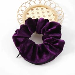 Portable Hidden Safe Sight Secret Hair Tie Storage Case Hair Scrunchie With Zipper Hide Key Cash Jewelry For Travel Outdoor