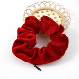 Portable Hidden Safe Sight Secret Hair Tie Storage Case Hair Scrunchie With Zipper Hide Key Cash Jewelry For Travel Outdoor