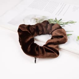 Portable Hidden Safe Sight Secret Hair Tie Storage Case Hair Scrunchie With Zipper Hide Key Cash Jewelry For Travel Outdoor