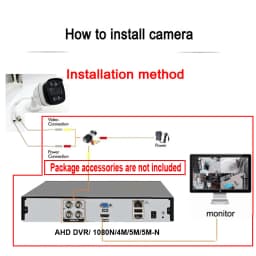JIENUO AHD Camera Full Color Night Vision CCTV Security Surveillance 1080P Outdoor Waterproof Analog Digital Video 2mp Home Cam