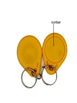 100pcs/lot 125khz RFID Keychain NO3 Size Card Tag ID Keyfob TK4100 Door Entry Access Control EM KeyChain Token