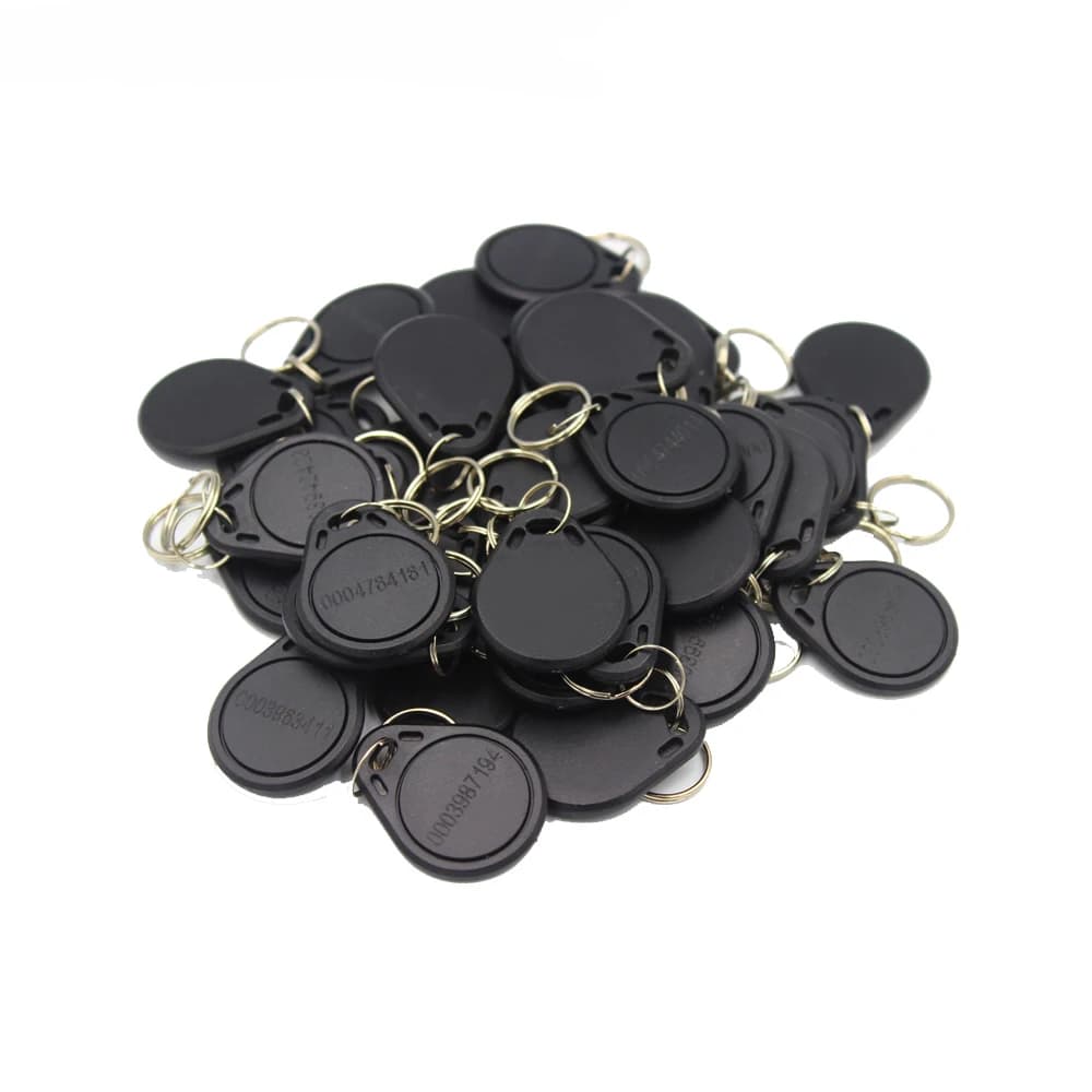100pcs/lot 125khz RFID Keychain NO3 Size Card Tag ID Keyfob TK4100 Door Entry Access Control EM KeyChain Token