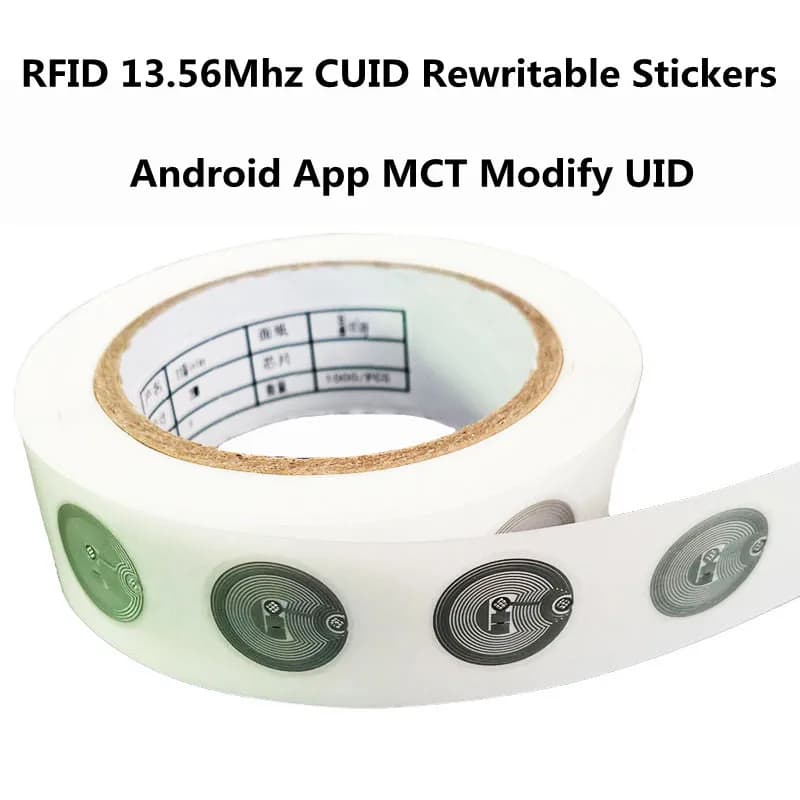 13.56mhz CUID changeable S50 1K RFID Sticker Wet Inlay NFC tag Sector 0 Block 0 UID Rewritable For NFC Andriod MCT Copy Clone