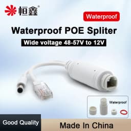 48V to 12V POE Spliter Waterprrof With Video And Power Adapter Cable Supply Module Injector for IP Camera Extender
