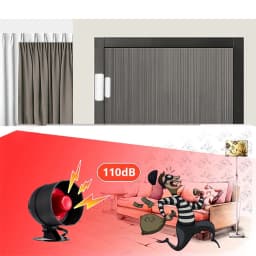Tuya WiFi Siren Alarm System Wireless Loud Sound Alert Siren Kit Smart Life Siren Compatible With Alexa Google For Home Security
