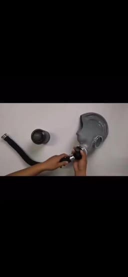 2 in 1 Chemical Gas Mask Respirator Classic Style Rubber Material Full Face Protection Industrial Spray Paint Respirator