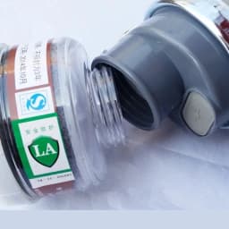2 in 1 Chemical Gas Mask Respirator Classic Style Rubber Material Full Face Protection Industrial Spray Paint Respirator