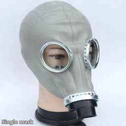 2 in 1 Chemical Gas Mask Respirator Classic Style Rubber Material Full Face Protection Industrial Spray Paint Respirator