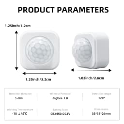 1- 10PCS Tuya Zigbee PIR Motion Sensor Detector Security Smart Life Tuya Zigbee Movement PIR Detector Needs Zigbee Gateway/Hub