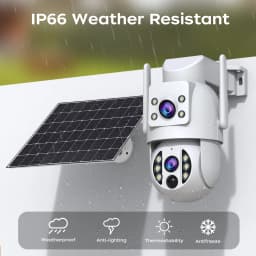 JOOAN 4K Solar Security Camera Wireless Outdoor Dual Lens Solar IP Camera PIR Human Detection Night Vision Battery CCTV Camera