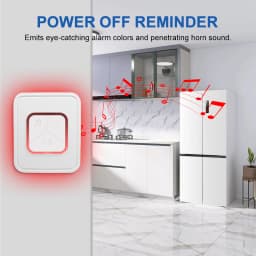 1PC Power Failure Alarm, Circuit Failed Selector Alerter, Smart Power Outage Reminder for Freezer in Garage, Monitor Power Cut
