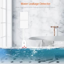 Staniot Smart Water Leakage Detector Compatible With Home Security Alarm System Support Low Battery Alarm Flood Sensor