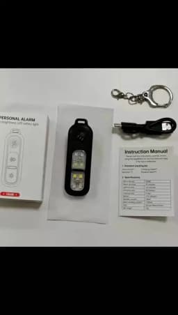 Hollarm Personal Safety Alarm Keychain 130dB for Women USB Rechargeable Protection Emergency LED Light Alarm for night running