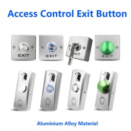 NO/COM Zinc Alloy Exit Button Switch Push Exit Button Door Release Switch for Access Control System