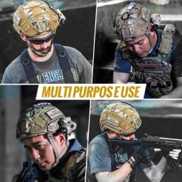 BOOIU Tactical Helmet Cover for Fast Helmet Multi-Camo Helmet Cover Military Paintball Hunting Shooting Gear - Without Helmet
