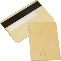24k Mirror Credit Card Blank DIY 4442 Chip Slot with Hico 3 Track Magnetic Stripe for Ic Smart Intelligent Card Custom Gift Card