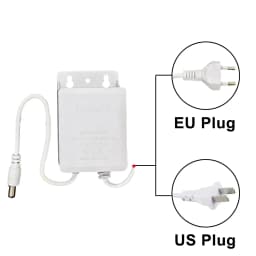 Power Adapter US/EU Outdoor Waterproof AC 100-240V Input DC 12V Volt Output Supply Charger Europe Universal Adapter Converter