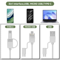 Handheld Android Endoscope Type-c Inspection Borescope 3IN1 USB Snake Camera 8 LED Lights Compatible with Android Phones PC