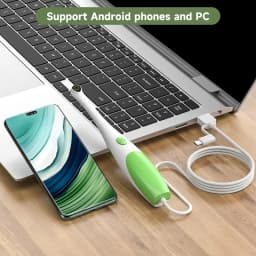 Handheld Android Endoscope Type-c Inspection Borescope 3IN1 USB Snake Camera 8 LED Lights Compatible with Android Phones PC