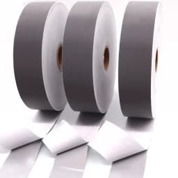 Polyester Grey Silver Reflective Strip Sticker Raincoats Backpacks Night Warning Adhesive Reflector Tape