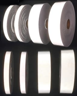 Polyester Grey Silver Reflective Strip Sticker Raincoats Backpacks Night Warning Adhesive Reflector Tape