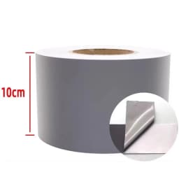 Polyester Grey Silver Reflective Strip Sticker Raincoats Backpacks Night Warning Adhesive Reflector Tape