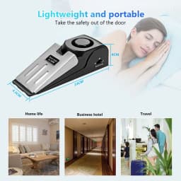 KERUI 2 Pack Wireless Door Stop Alarm System 120dB Loud Home Security Anti-Theft Door Block System Portable Door Stoppers Alarm
