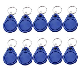 10pcs 125KHz T5577 Keyfobs Rewritable Duplicate Tag 5200 Proximity Copy Access Card ID Token Ring RFID Cloner Keychain
