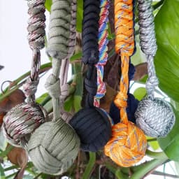 Outdoor Security Protection Black Monkey Fist Steel Ball for Girl Bearing Self Defense Lanyard Survival Key Chain Broken Windows