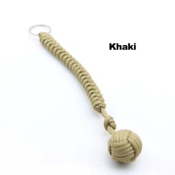 Outdoor Security Protection Black Monkey Fist Steel Ball for Girl Bearing Self Defense Lanyard Survival Key Chain Broken Windows