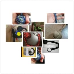 Outdoor Security Protection Black Monkey Fist Steel Ball for Girl Bearing Self Defense Lanyard Survival Key Chain Broken Windows