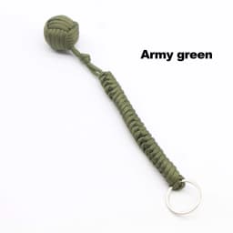 Outdoor Security Protection Black Monkey Fist Steel Ball for Girl Bearing Self Defense Lanyard Survival Key Chain Broken Windows