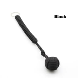 Outdoor Security Protection Black Monkey Fist Steel Ball for Girl Bearing Self Defense Lanyard Survival Key Chain Broken Windows