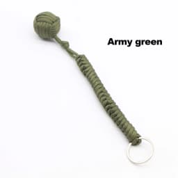 Outdoor Security Protection Black Monkey Fist Steel Ball for Girl Bearing Self Defense Lanyard Survival Key Chain Broken Windows