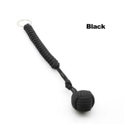 Outdoor Security Protection Black Monkey Fist Steel Ball for Girl Bearing Self Defense Lanyard Survival Key Chain Broken Windows