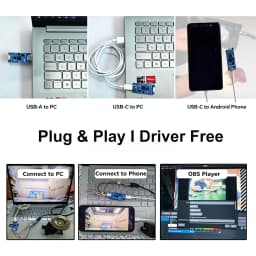 CVBS to USB Capture Analog Signal to Digital USB Camera Module CVBS to USB Module UVC Free Drive for Android Free Plug and Play