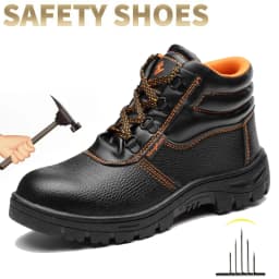 Wear-resisting Men Work Boots Anti-smash Anti-puncture Work Sneakers Waterproof Boots Indestructible Protective Tactical Boots