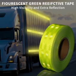 5cm*1/3/5M PET Truck Reflective Tapes Fluorescent Green High Reflection Safety Caution Road Warning Reflectors Film For Vehicle