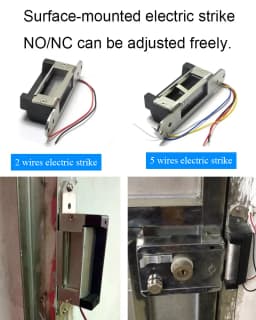 Original DC12V Stainless Steel Sturdiness Narrow Frame Fail-Secure ANSI Standard Electric Strike Lock Electronic Door Lock
