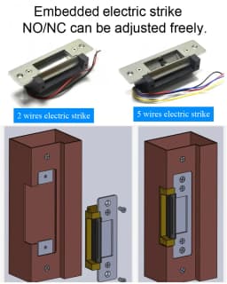 Original DC12V Stainless Steel Sturdiness Narrow Frame Fail-Secure ANSI Standard Electric Strike Lock Electronic Door Lock