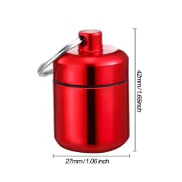 Aluminum Pill Keychain Holder Small Pill Box Waterproof Organizer Stonego Portable Pill Holder Keychain