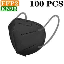 KN95 15 Colors FFP2 MASK KN95 5 Layers Adult Black Fabric Mask Mascarillas Protective FPP2 Mouth Face Masks Filter Masque